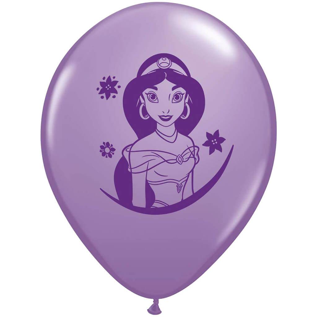 Latex Balloons Princess Jasmine 6ct, 12in