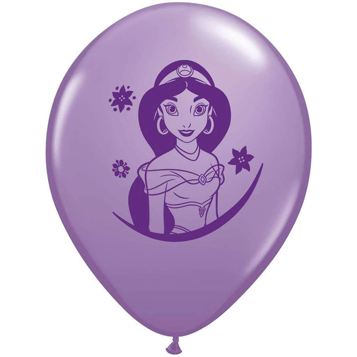 Latex Balloons Princess Jasmine 6ct, 12in