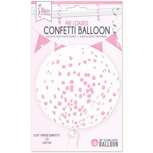 Clear Confetti Balloon 36in