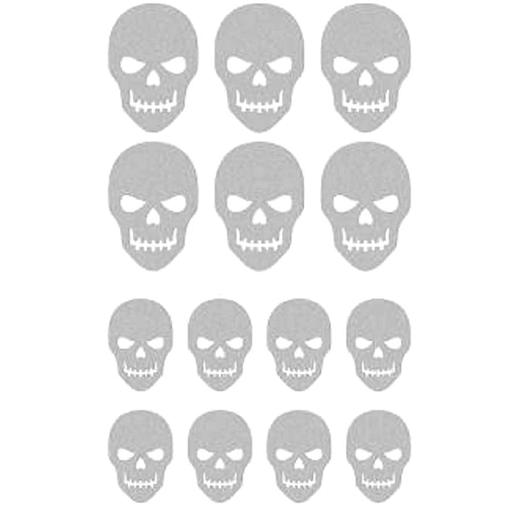 Sticker Sheets Skull Silver