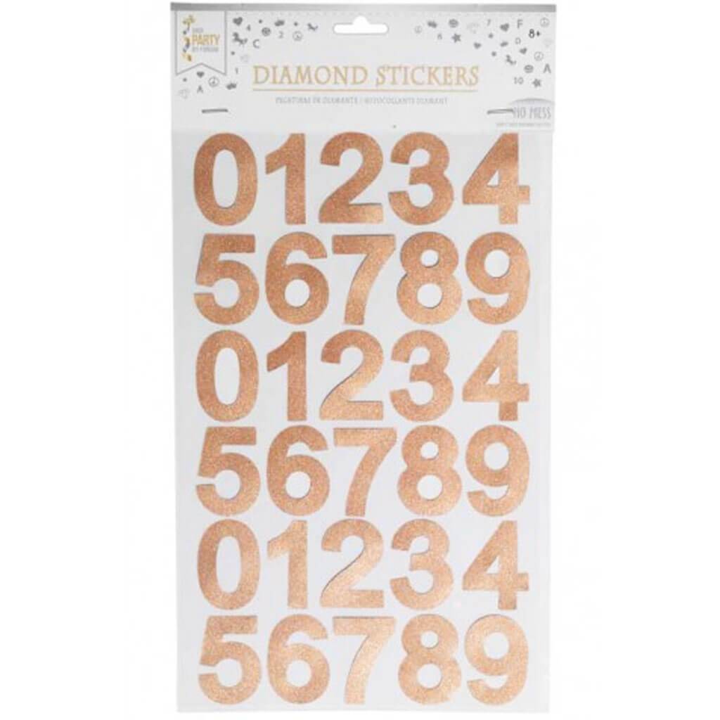 Diamond Number Sticker 1 Sheet