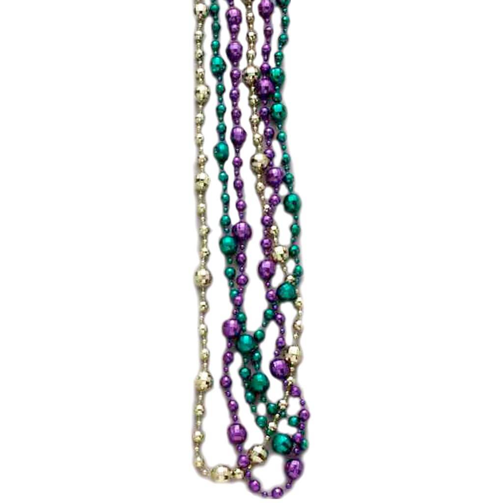 Mardi Gras Disco Ball Bead Necklace