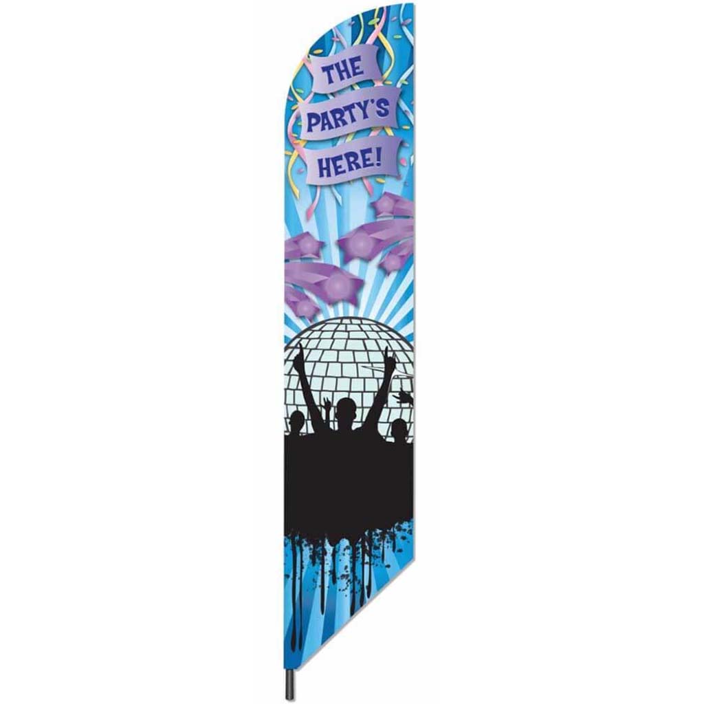 The Party's Here Pennant Flag