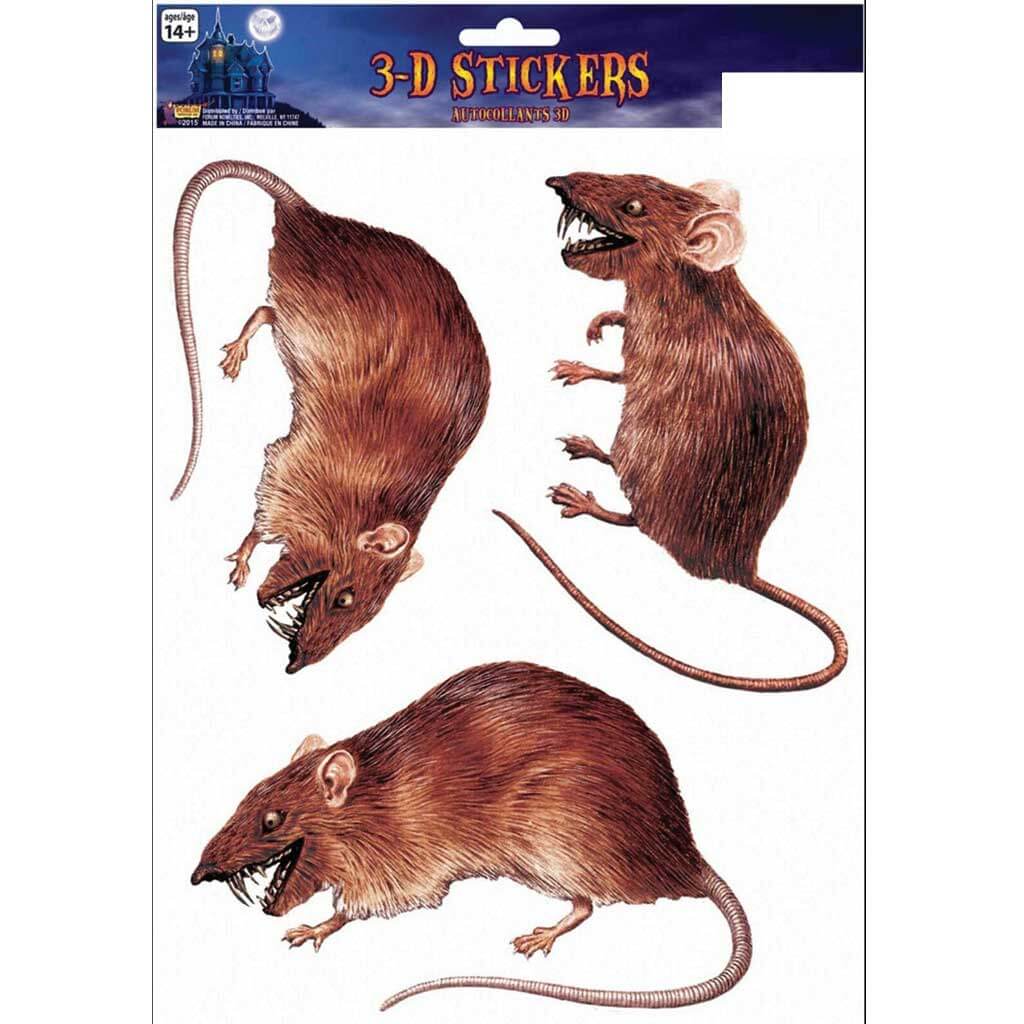 Window Sticker 3D Rat