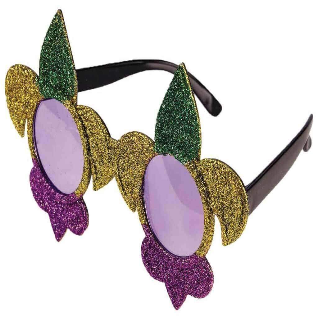 Mardi Gras Carnival Fleur De Lis Glasses