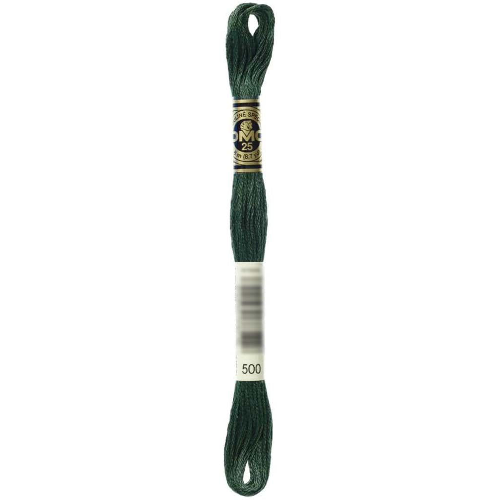 Dmc Floss Very Dark Blue Green Green 