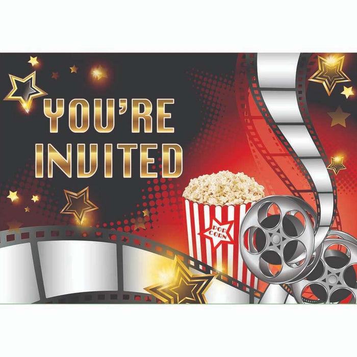 At The Movies Party Invites