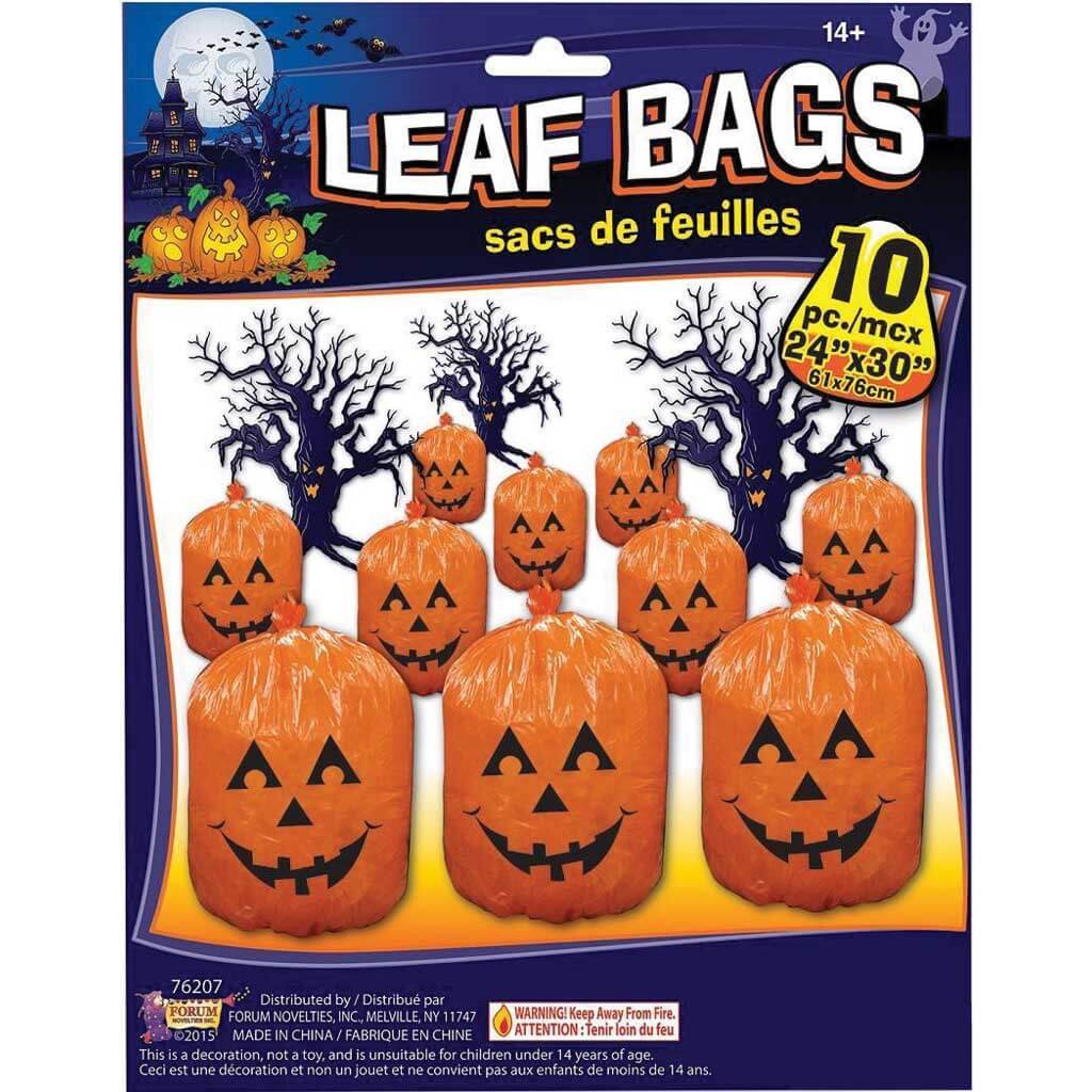 Leaf Bags Pumpkin  10pc