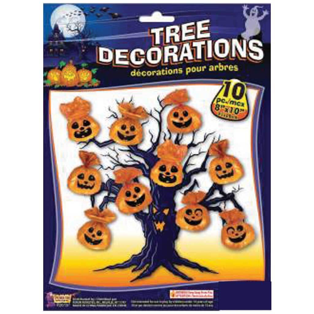 Tree DECORations Pumpkin 10pk