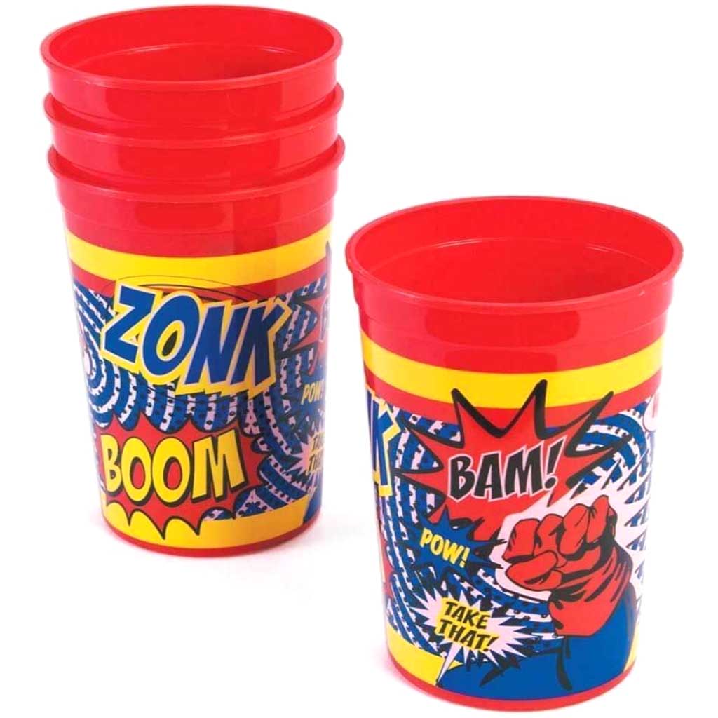 Plastic Cups Superhero Power Super Hero Comic Book