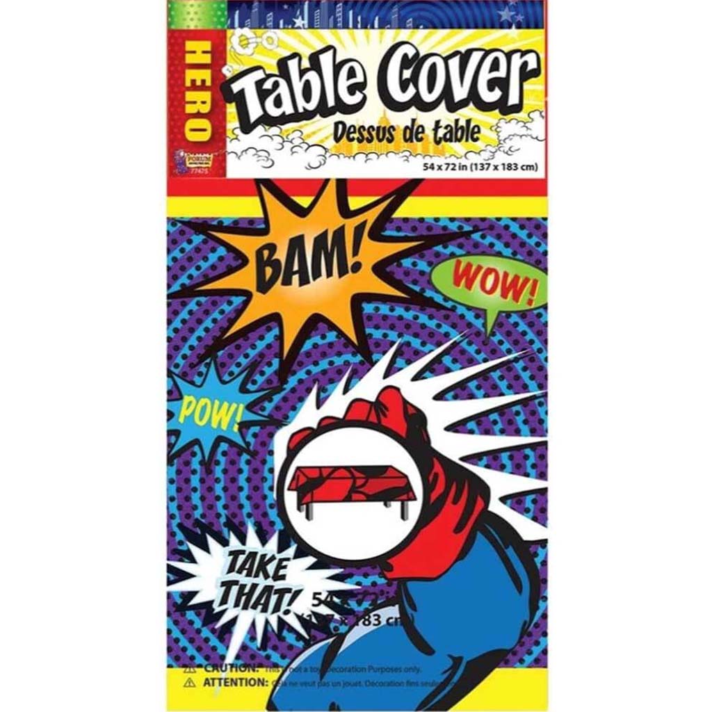 Super Hero Party Ware Table Cover