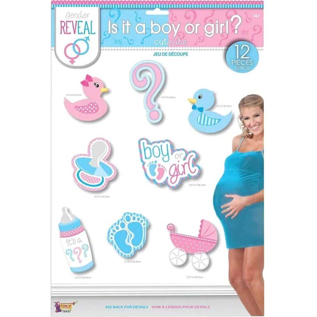 Gender Reveal Cut Outs Set