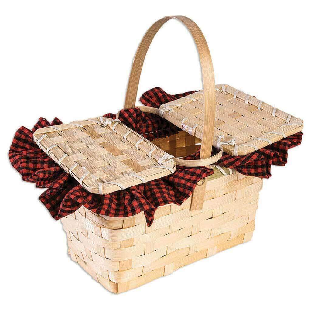 Little Red Basket with Gingham