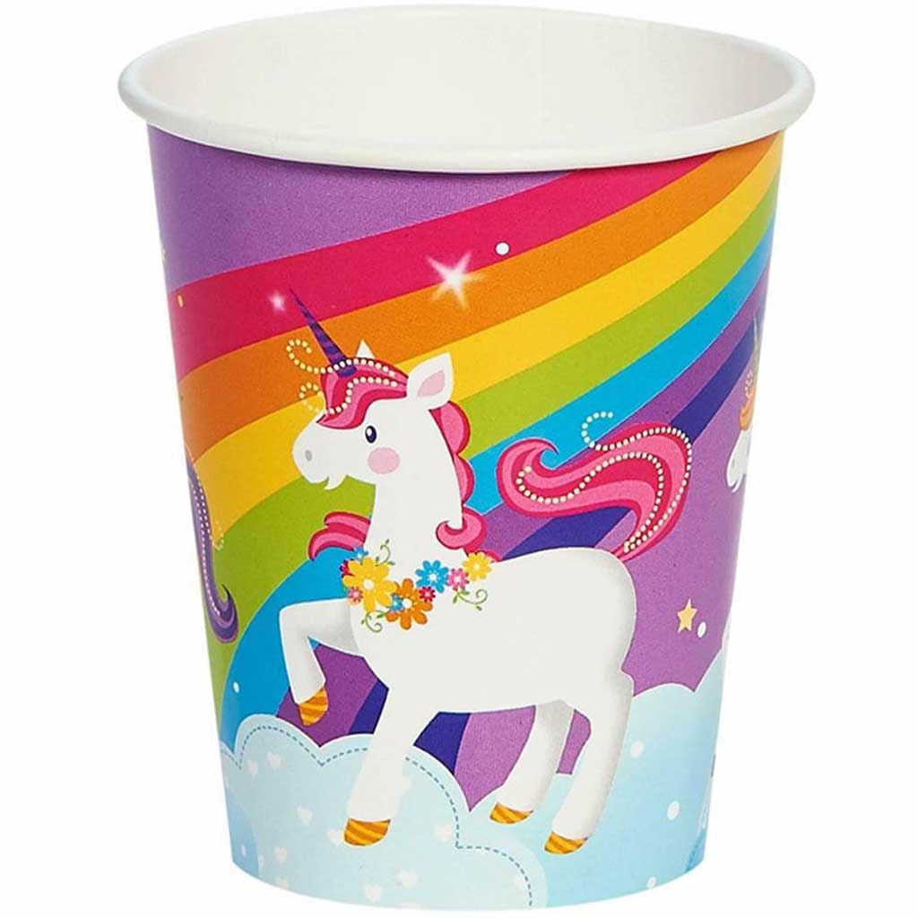 Fairytale Unicorn Rainbow  Paper Cups