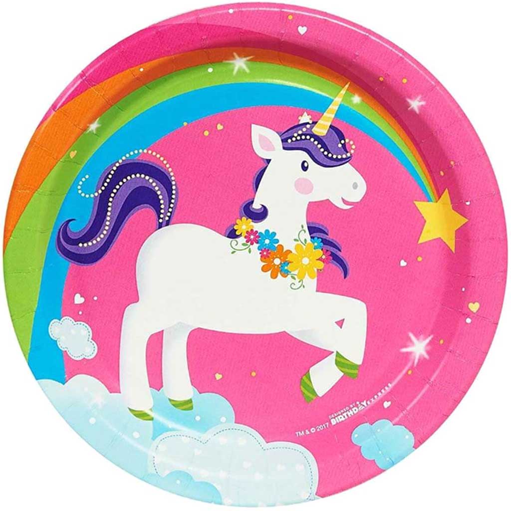 Fairytale Unicorn Rainbow Dessert Plates