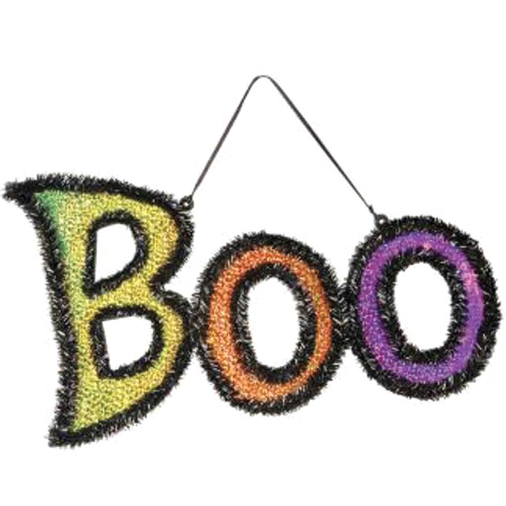 Tinsel Boo Sign