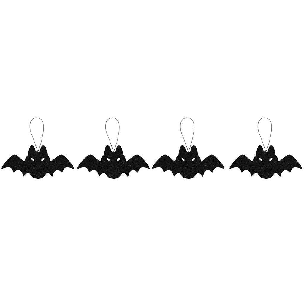 Glitter Bat Ornaments