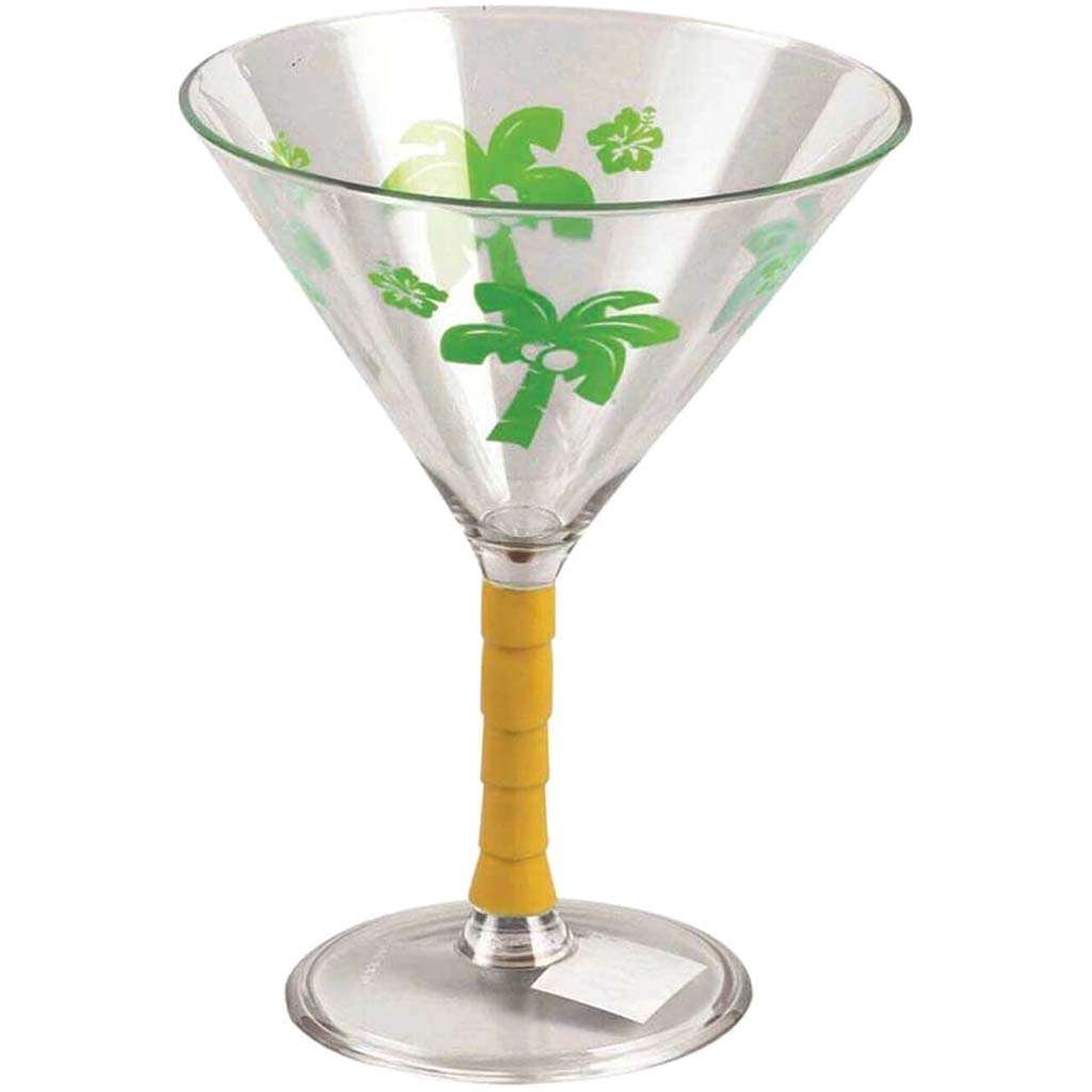 Martini Glass with Palm Tree Stem