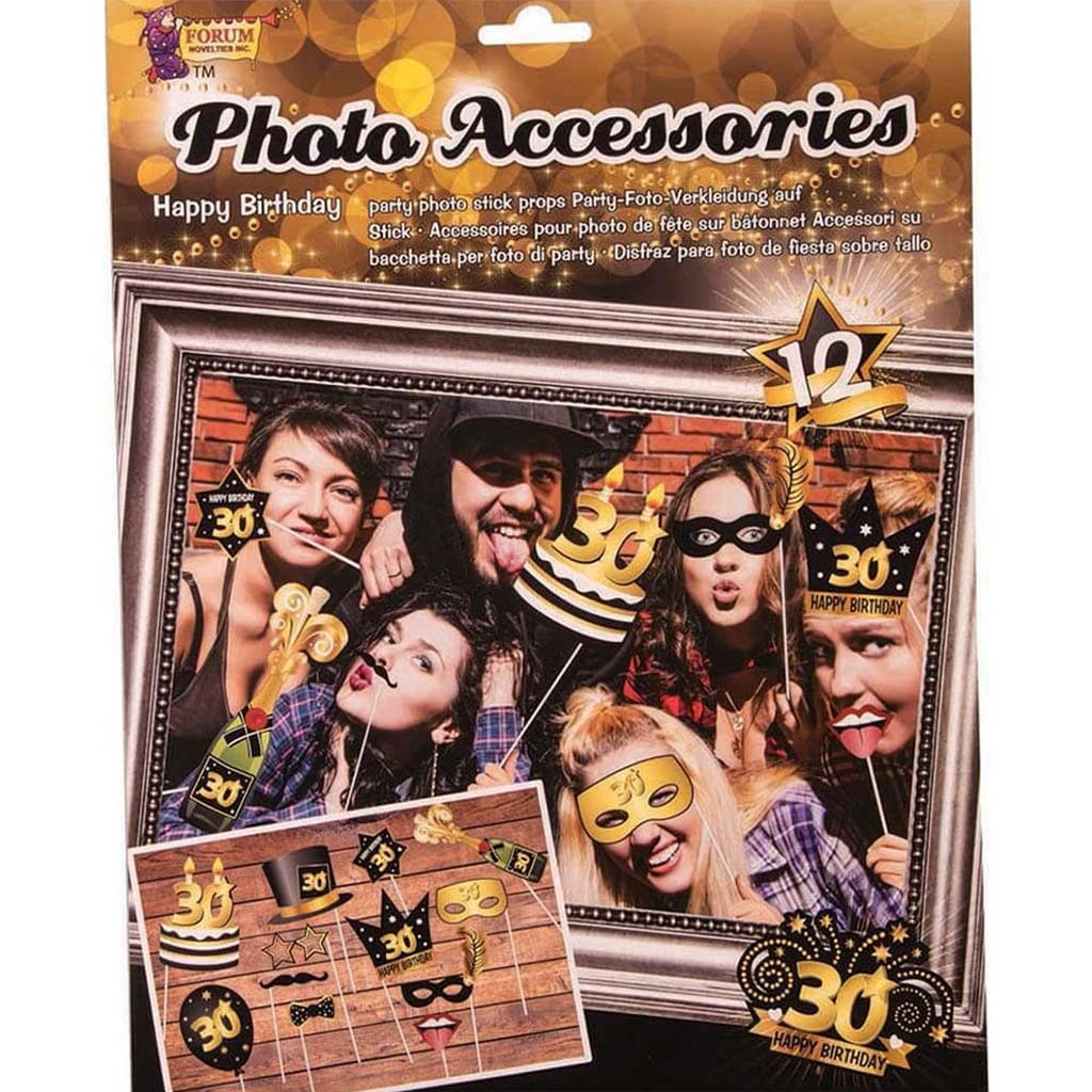 Birthday 30th Photo Booth Accessories