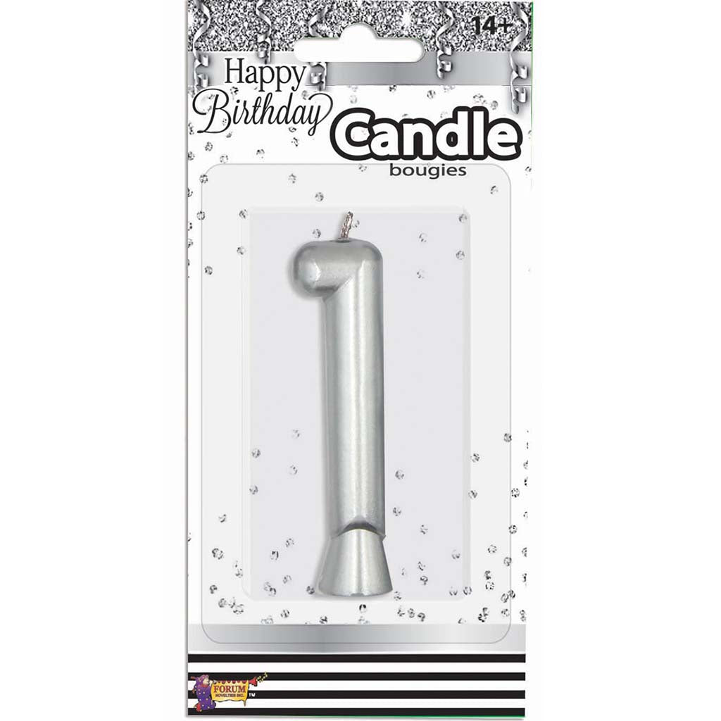 Silver Number Candles 1