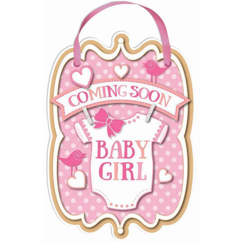 Coming Soon Baby Girl Sign