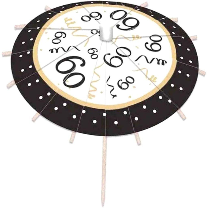 Drink Umbrella Happy Birthday 60