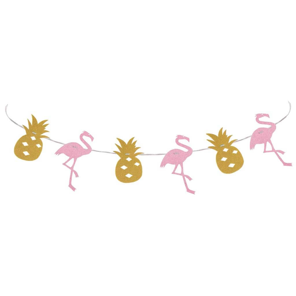 Garland 6in Luau Luxe Party Pineapple &amp; Flamingo