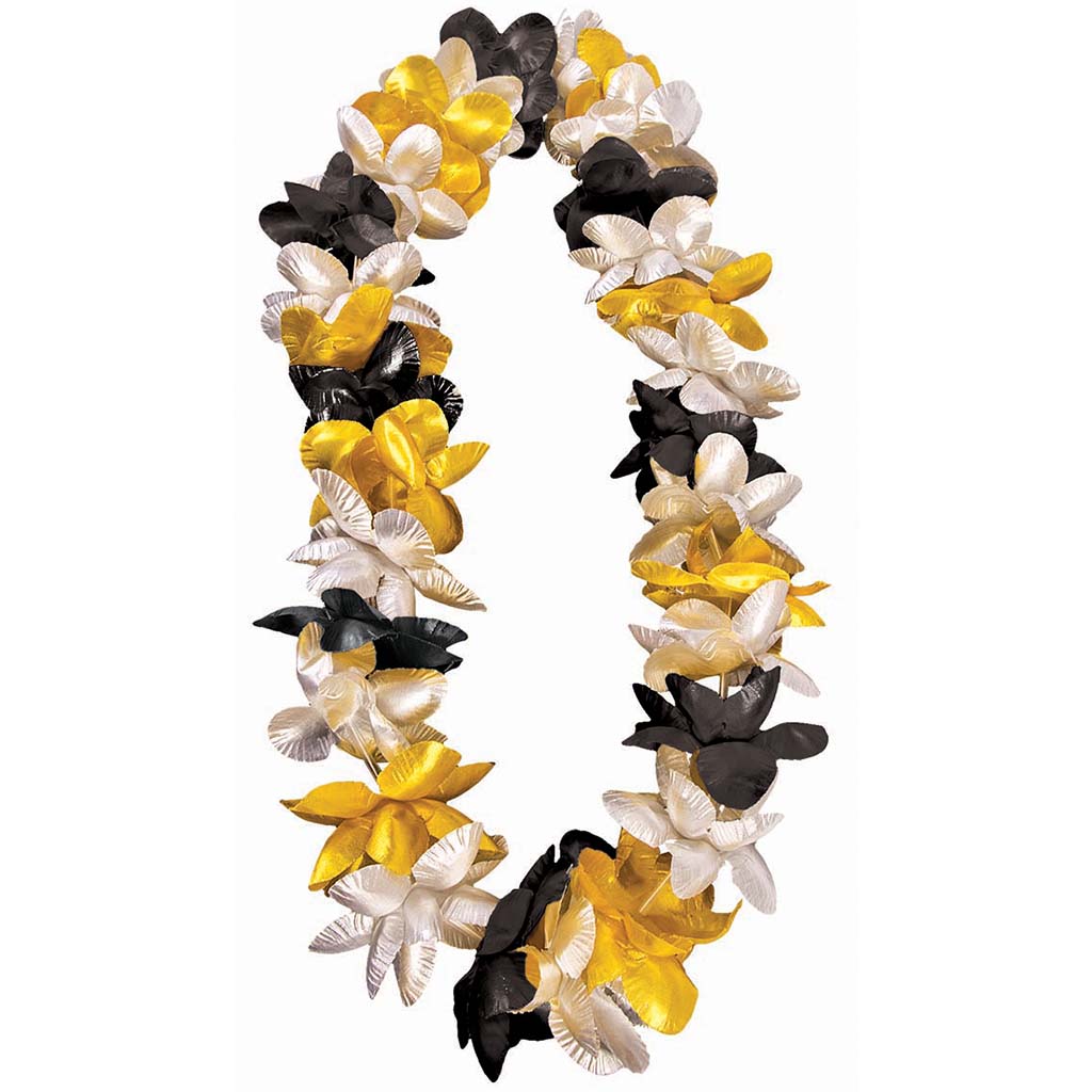 Luau Luxe Metallic Lei Gold/Silver/Black