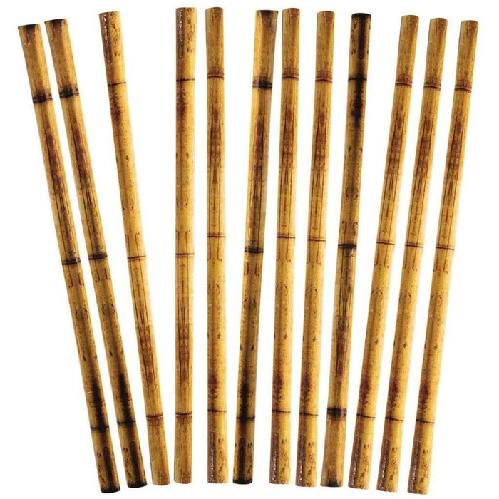 Bamboo Printed Hawaiian Luau Straws