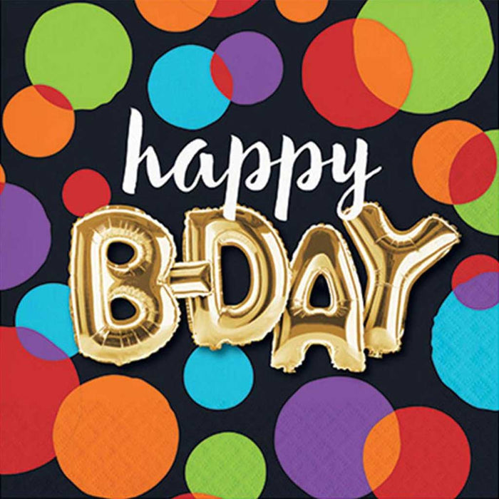 Balloon Birthday Luncheon Napkin 2ply 16ct