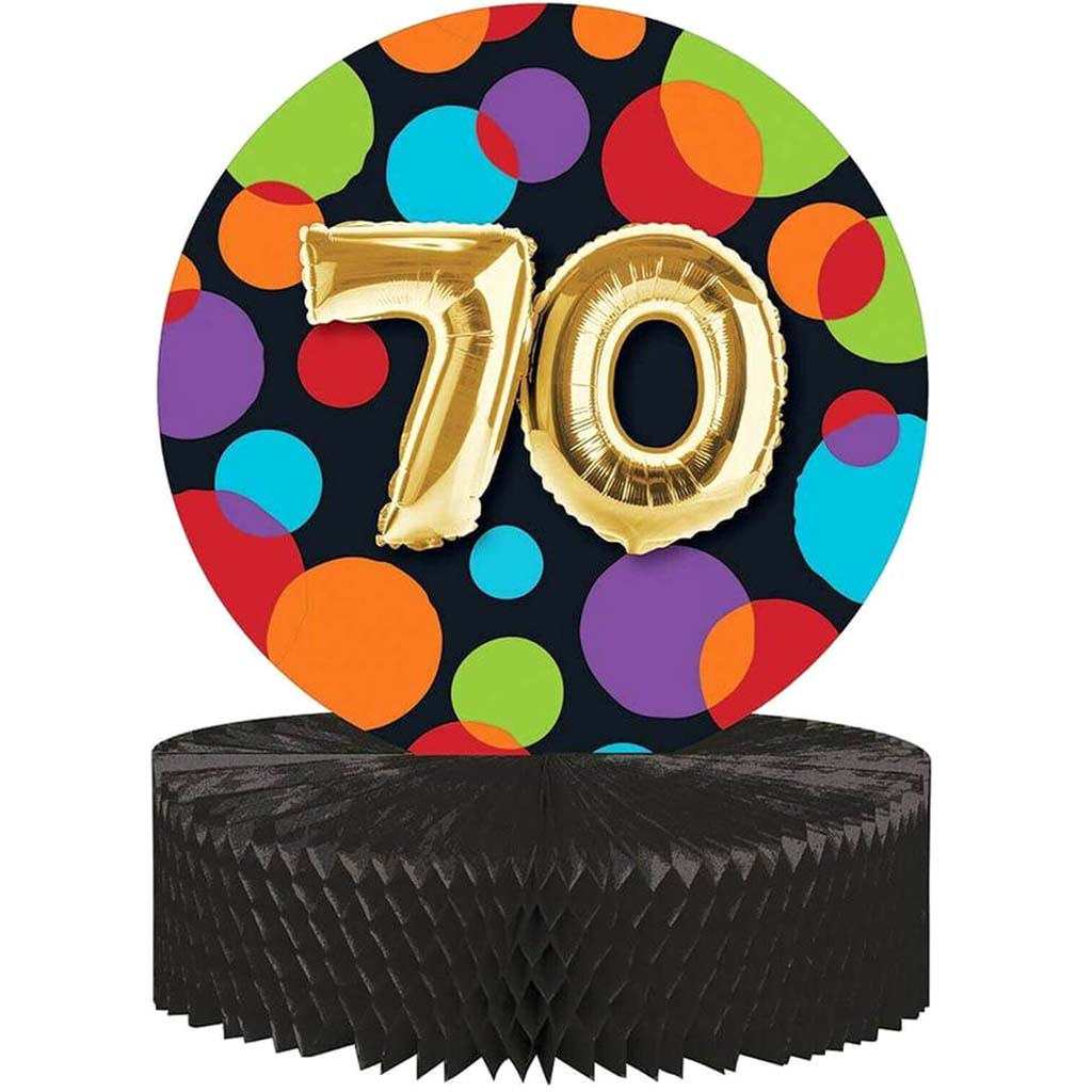 70th Balloon Birthday Centerpiece Honeycomb Shaped