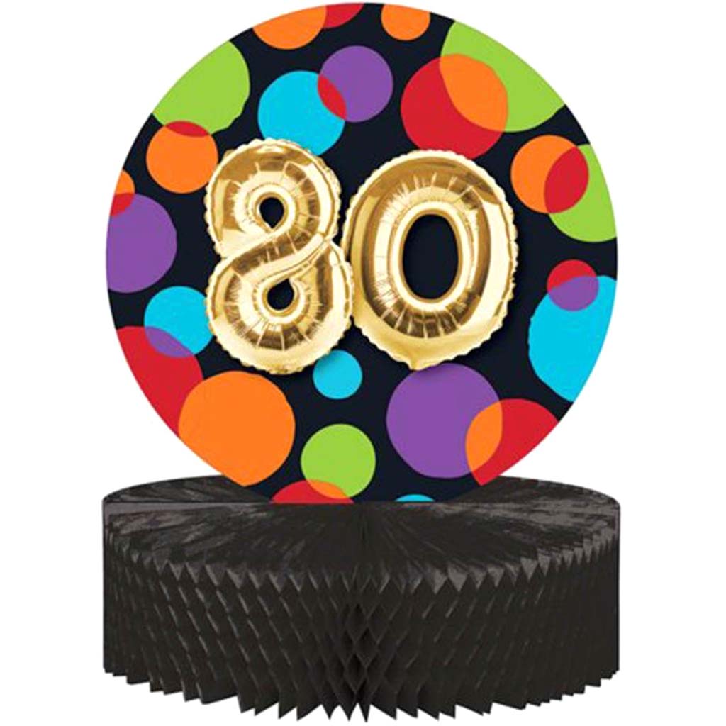 80th Balloon Birthday Centerpiece Honeycomb Shaped