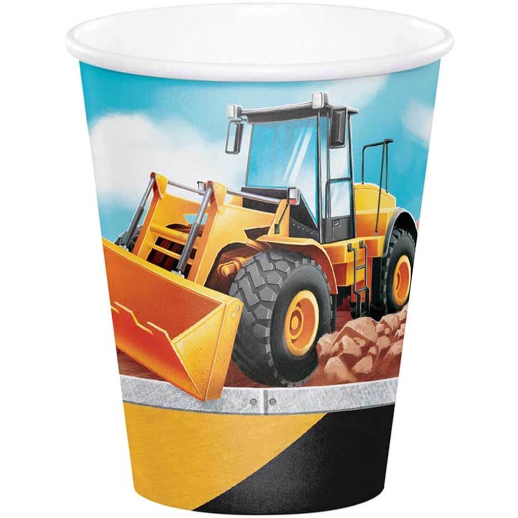 Big Dig Construction Hot/Cold Cups 9oz 8ct