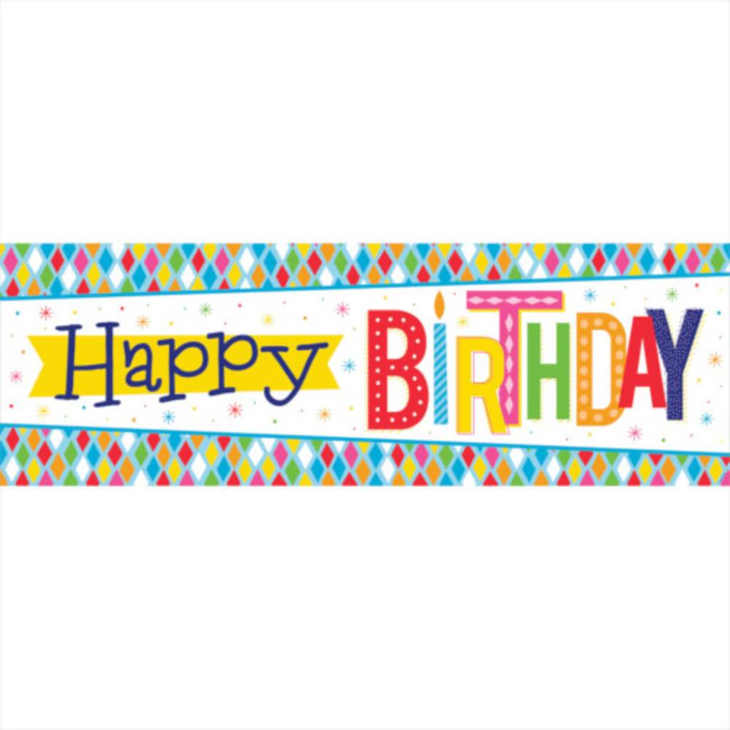 Bright Birthday Giant Party Banner