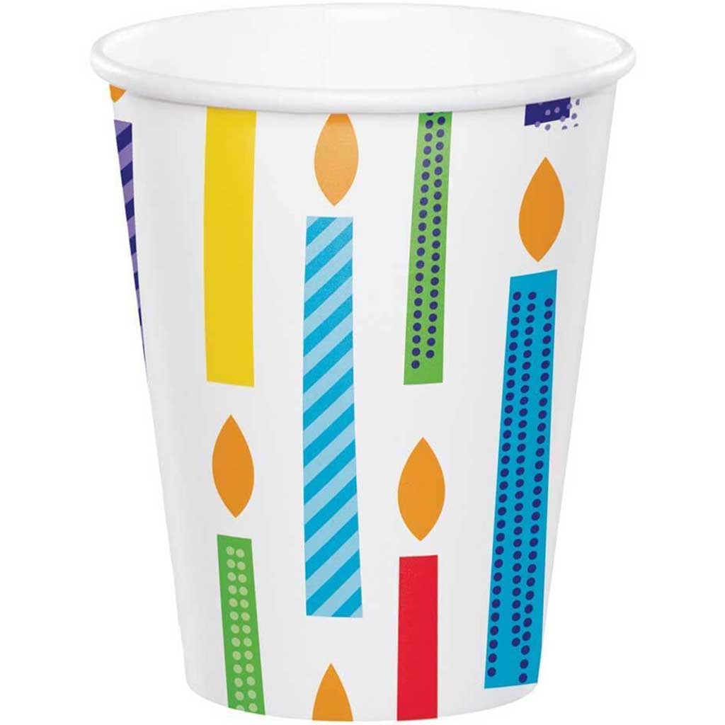 Bright Birthday Cups 9oz 8ct