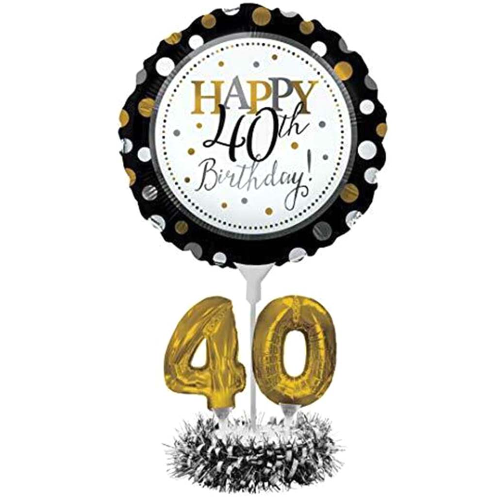 Happy 40th Birthday Balloon Centerpiece Kit