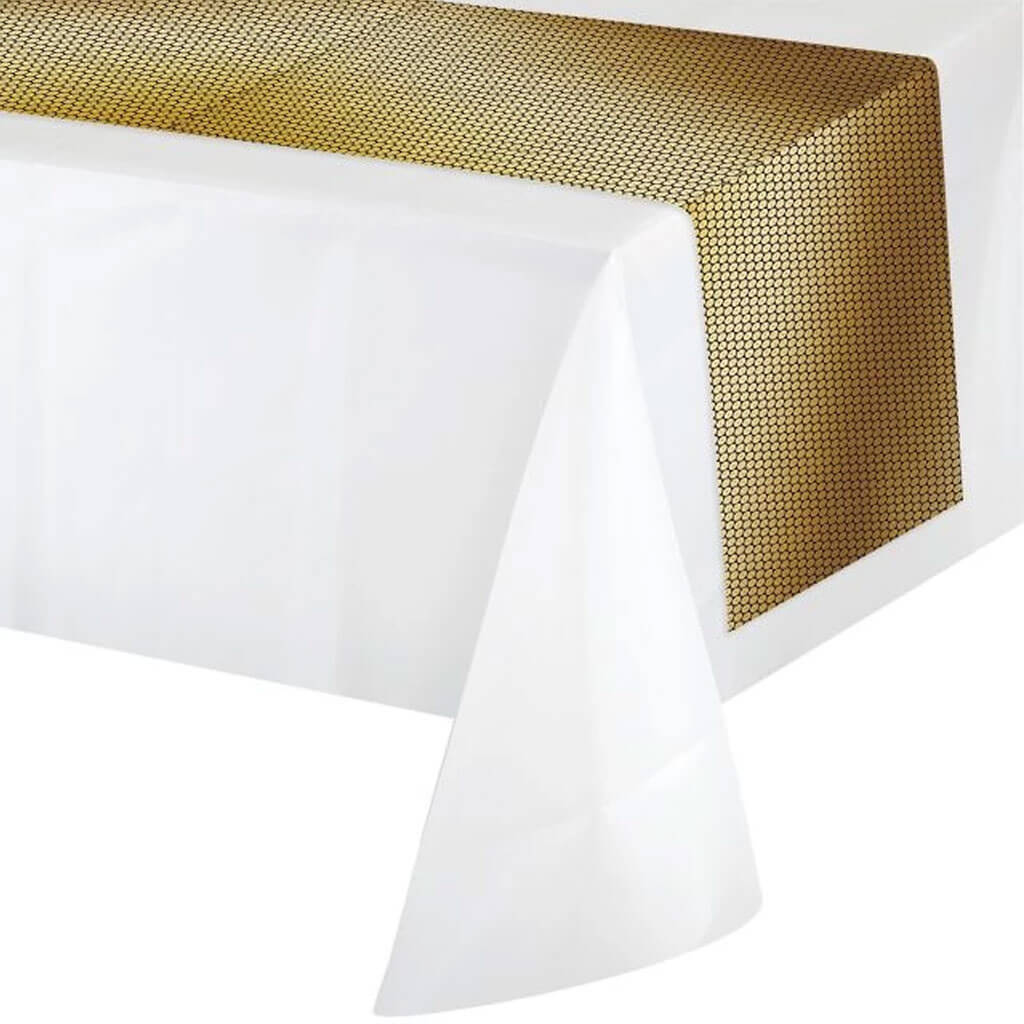 Gold Sequin Table Runner 14x84in