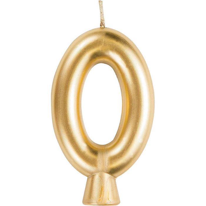 Gold Number Candle