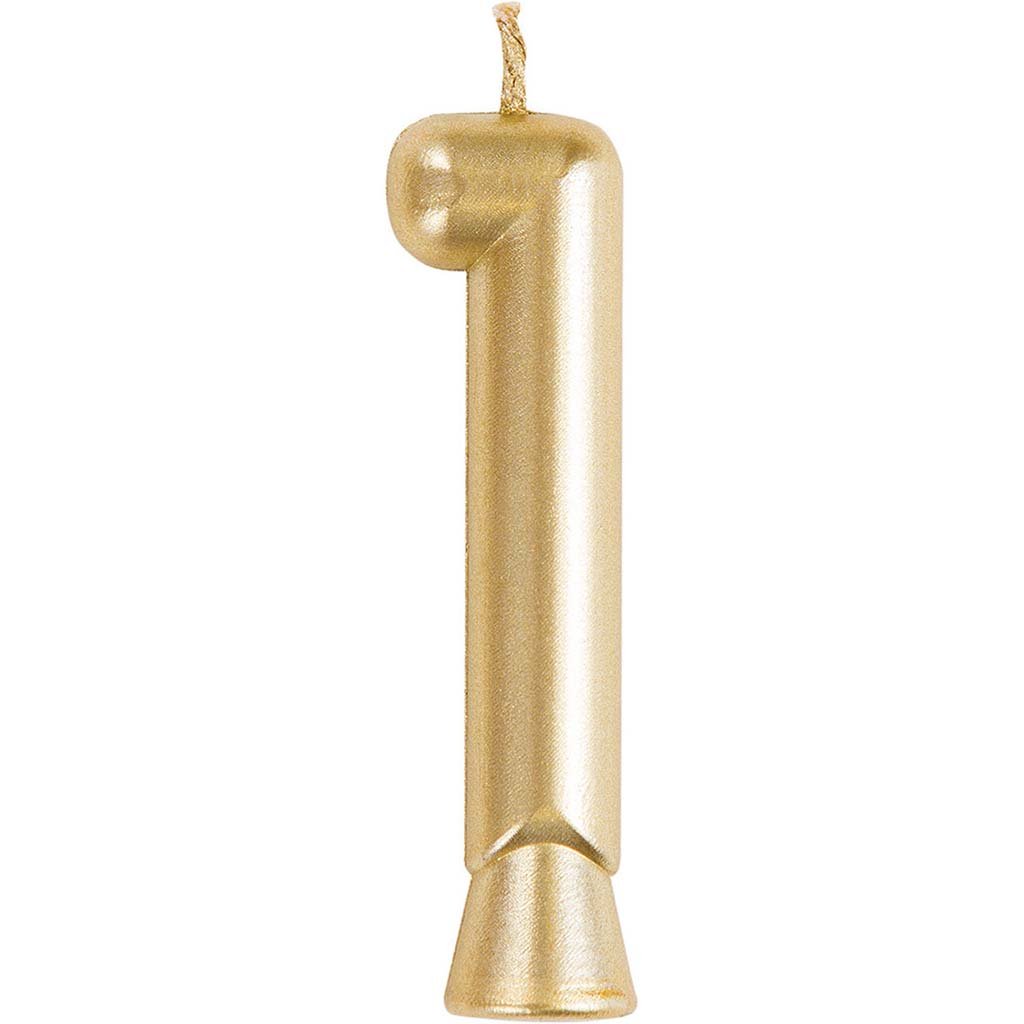 Gold Number Candle