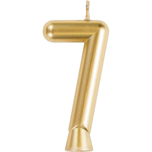 Gold Number Candle