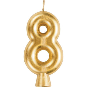 Gold Number Candle