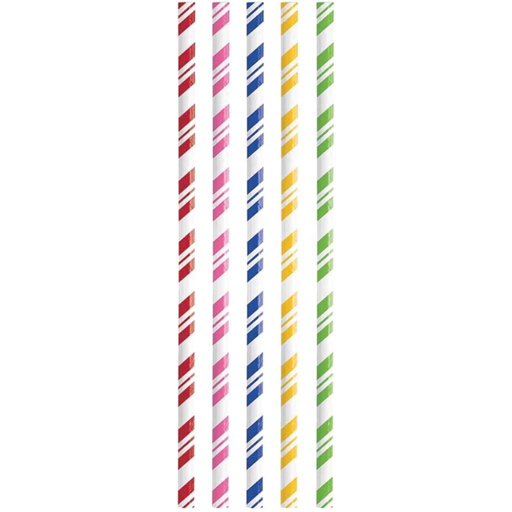 Striped Paper Straws