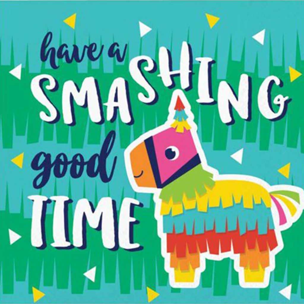 Fiesta Fun Beverage Napkins Smashing Time 2ply 16ct