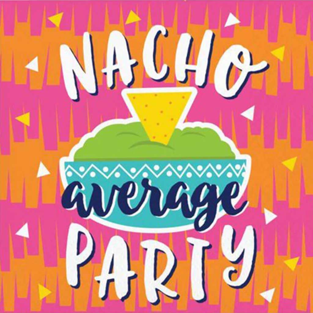 Fiesta Fun Beverage Napkins Nacho Party 2ply 16ct