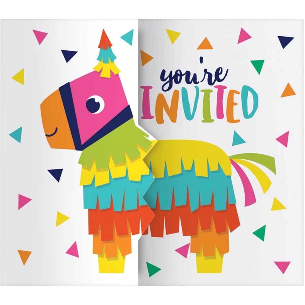 Fiesta Fun Gatefold Invitations 8ct