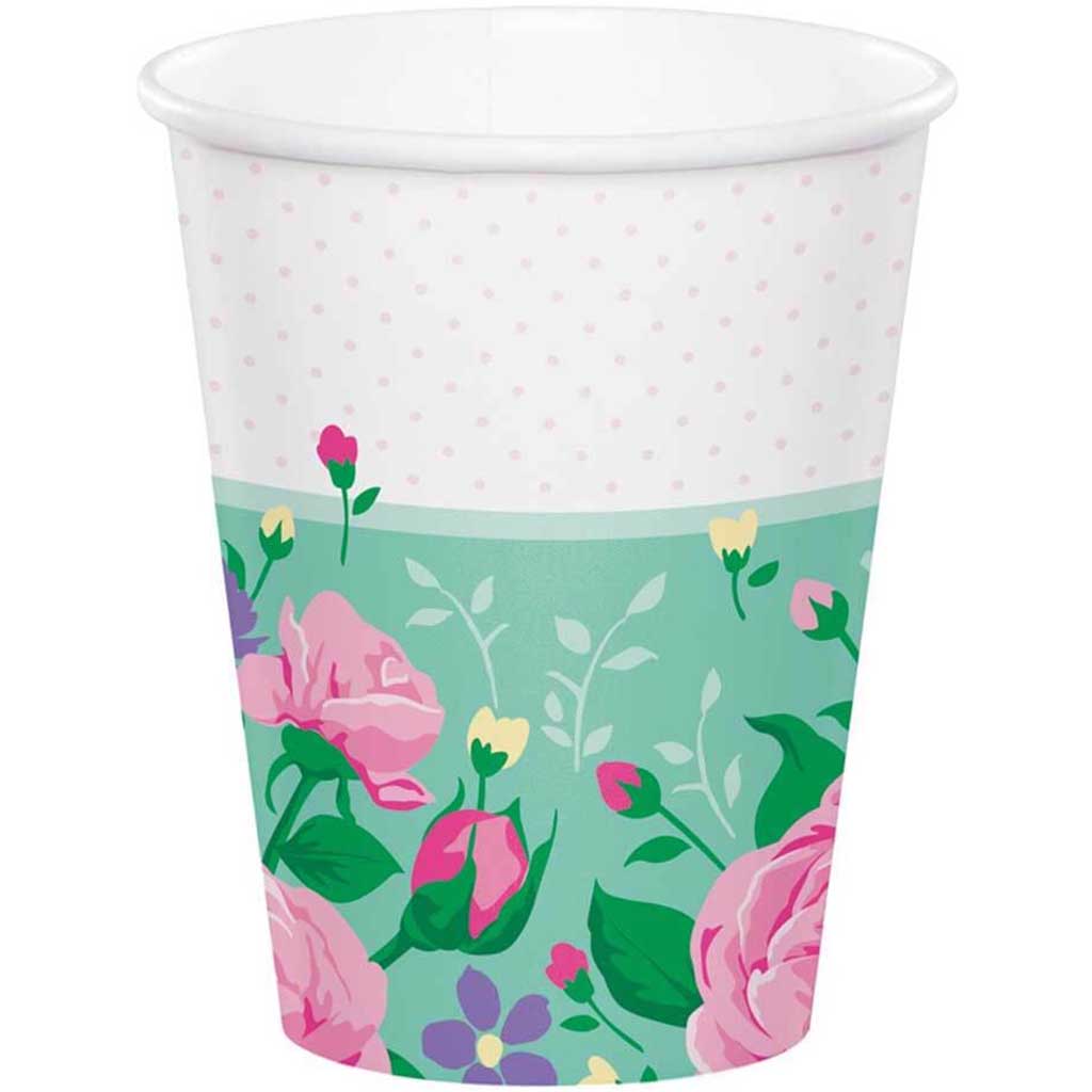 Floral Fairy Sparkle Hot/Cold Cups 9oz 8ct