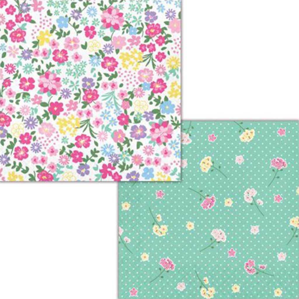 Floral Tea Party Luncheon Napkins 2 sided 2ply 16ct