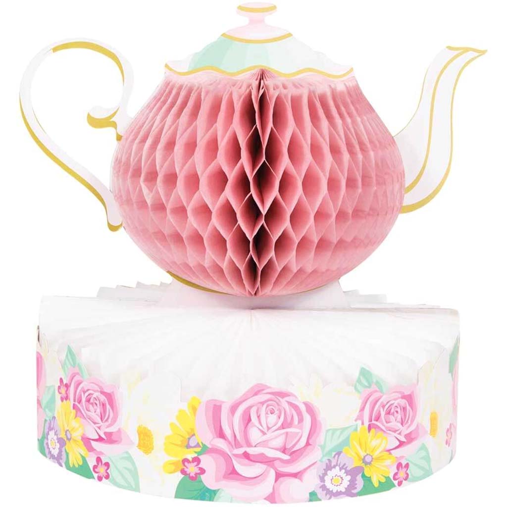 Floral Tea Party 3D Honeycomb Centerpiece