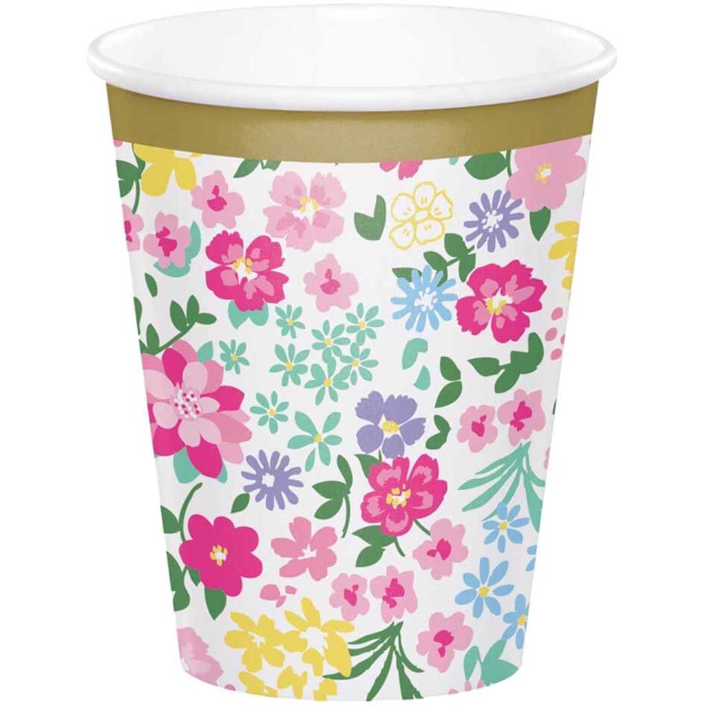 Floral Tea Party Hot/Cold Cups 9oz 8ct