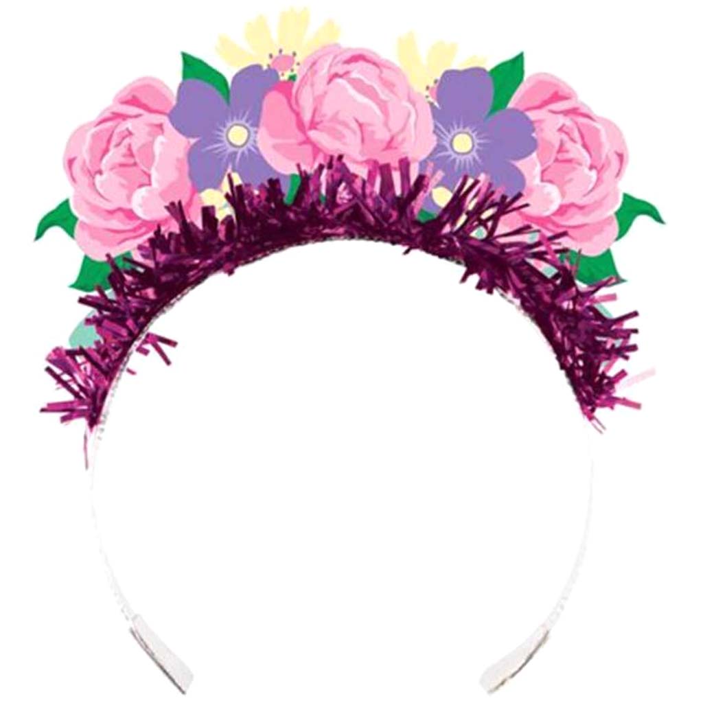 Floral Tea Party Tiaras with Fringe 4ct